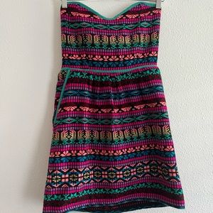 Judith March Tie Back Strapless Dress